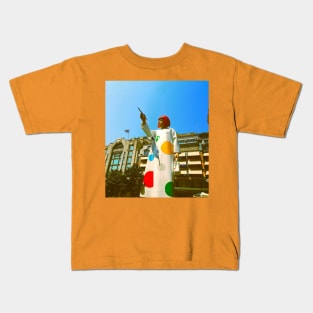 Colorful Painter Statue In Paris Kids T-Shirt